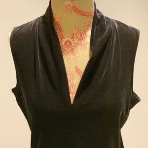 Black Velvet Sleeveless Top